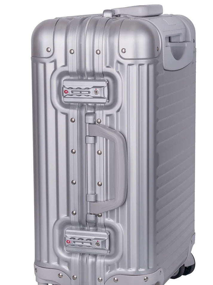 Cellini Aluminium 4-Wheel Carry On Trolley Case | Silver