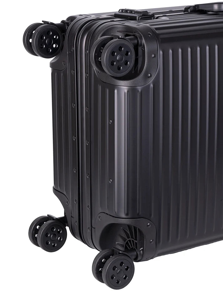 Cellini Aluminium Medium 4-Wheel Trolley Case | Black