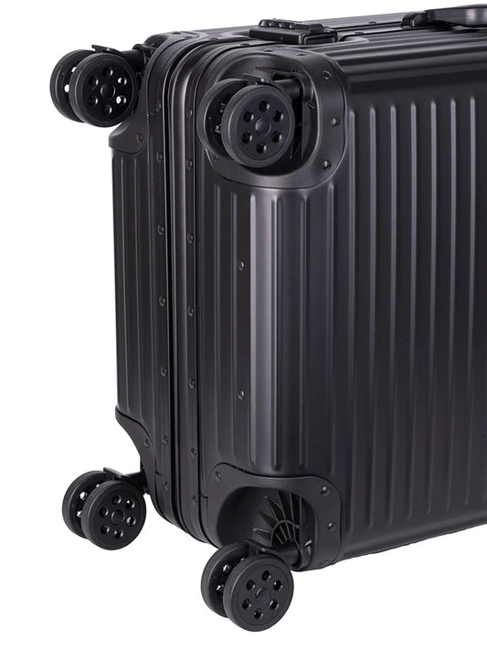 Cellini Aluminium Medium 4-Wheel Trolley Case | Black