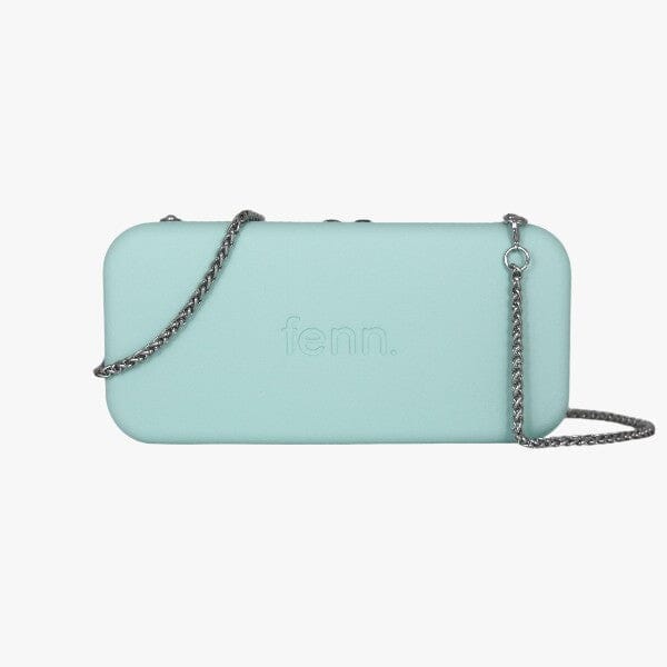 Fenn Wallet Aqua Silver Zip Silver Chain | Aqua