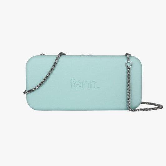 Fenn Wallet Aqua Silver Zip Silver Chain | Aqua