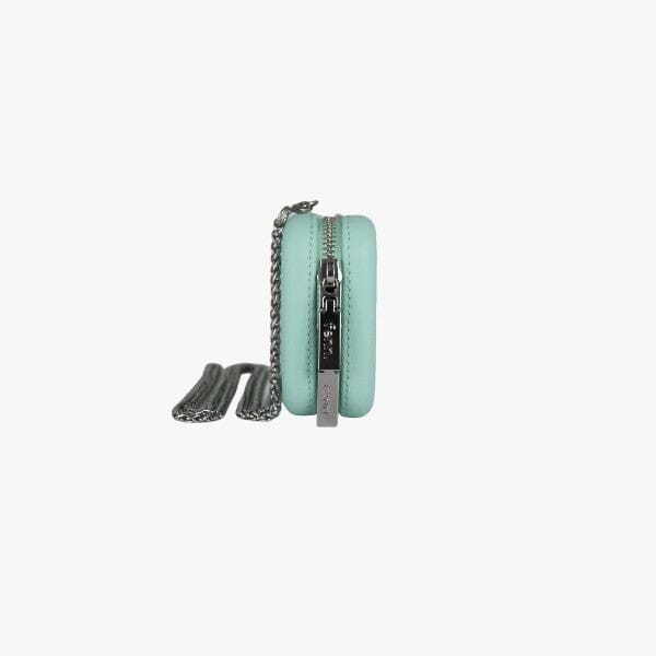 Fenn Wallet Aqua Silver Zip Silver Chain | Aqua
