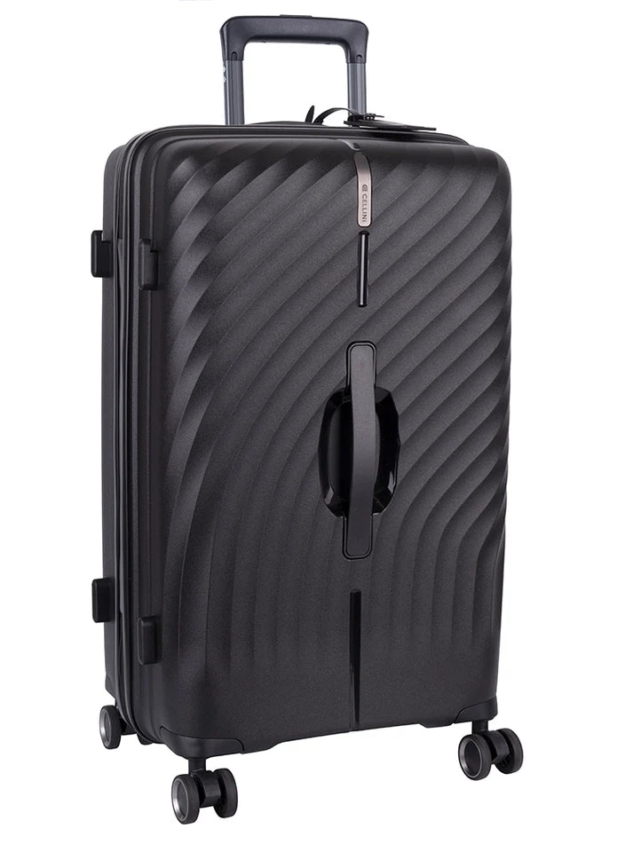 Cellini Xpedition Medium 4 Wheel Trolley Trunk | Black