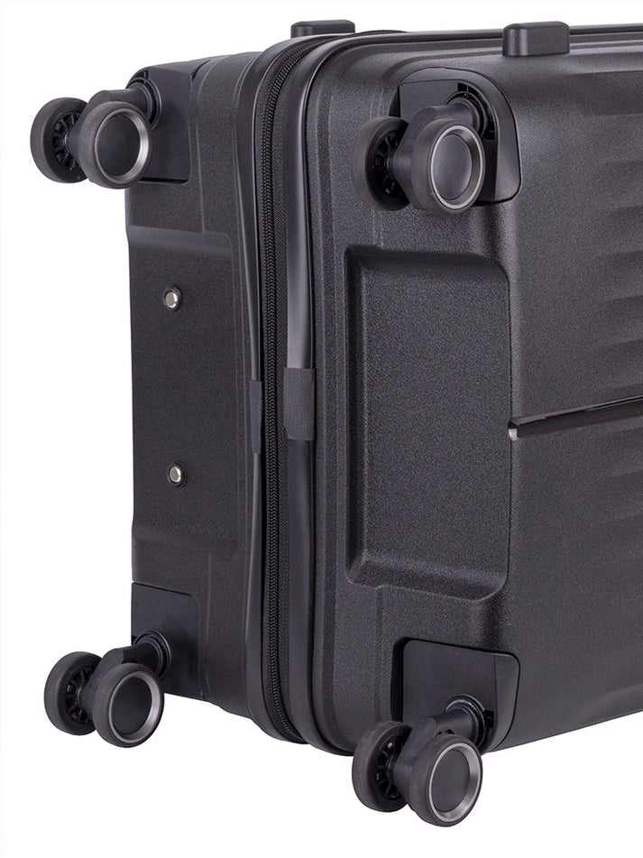 Cellini Xpedition Medium 4 Wheel Trolley Trunk | Black