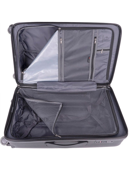 Cellini Xpedition Medium 4 Wheel Trolley Trunk | Black