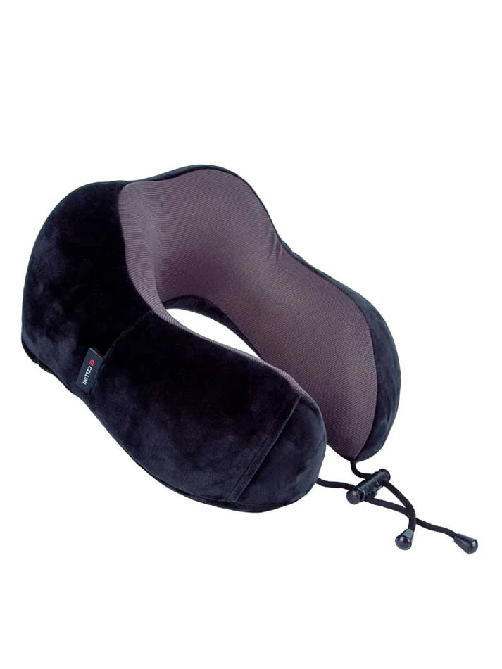 Cellini Accessories Roll-Up Memory Foam Travel Pillow | Black
