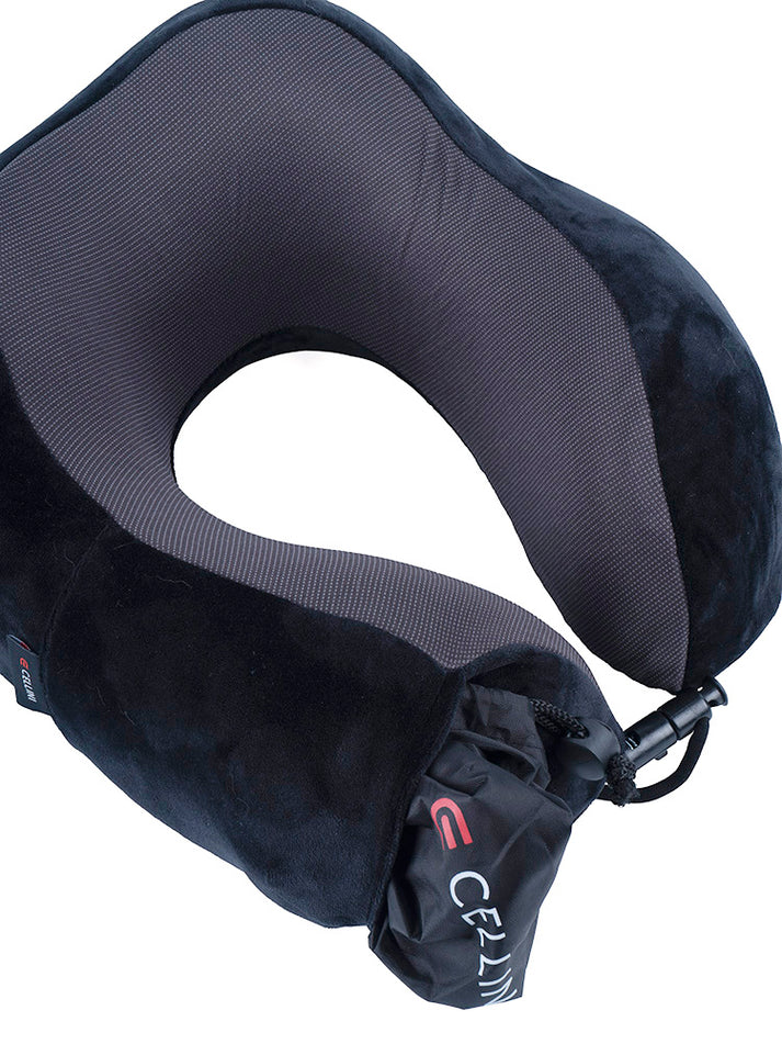 Cellini Accessories Roll-Up Memory Foam Travel Pillow | Black