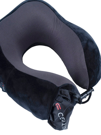 Cellini Accessories Roll-Up Memory Foam Travel Pillow | Black