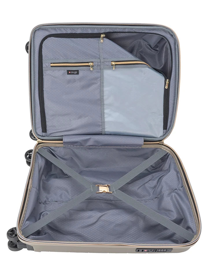 Cellini Pulse Carry On 4-Wheel Trolley Case | Gold