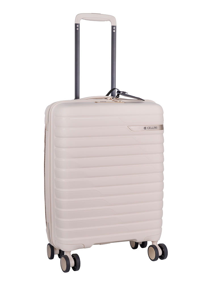 Cellini Allure Hardshell 4 Wheel Carry On Trolley | Off-White