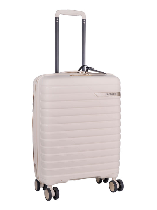 Cellini Allure Hardshell 4 Wheel Carry On Trolley | Off-White