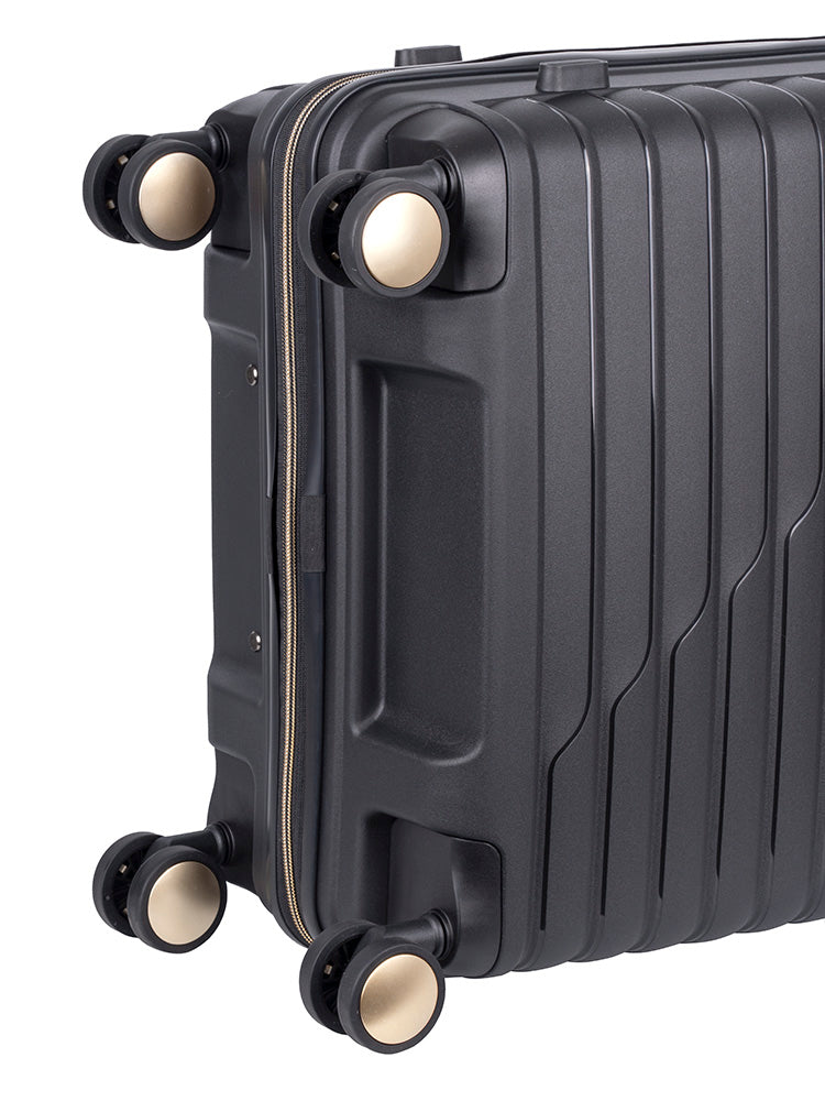 Cellini Allure Hardshell Medium 4 Wheel Trolley Case | Black