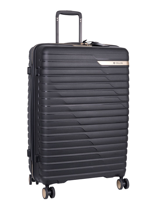 Cellini Allure Hardshell Large 4 Wheel Trolley Case | Black