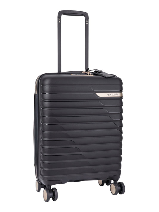 Cellini Allure Hardshell 4 Wheel Carry On Trolley | Black