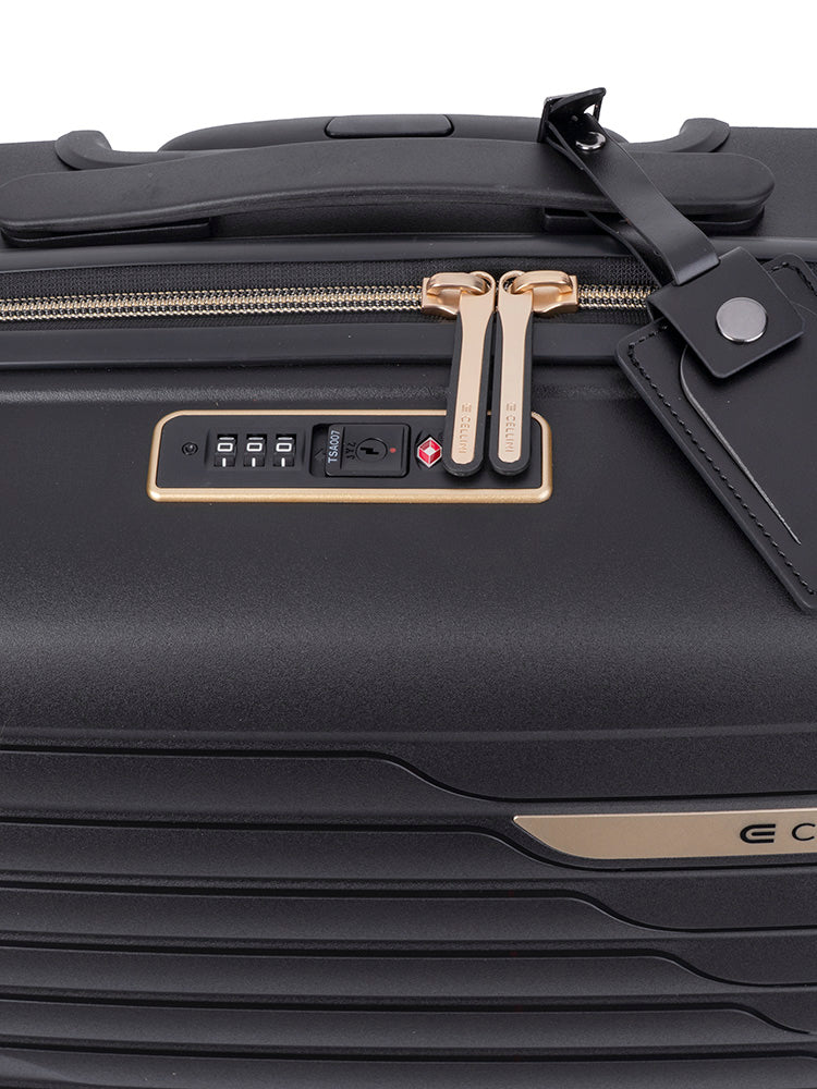 Cellini Allure Hardshell 4 Wheel Carry On Trolley | Black