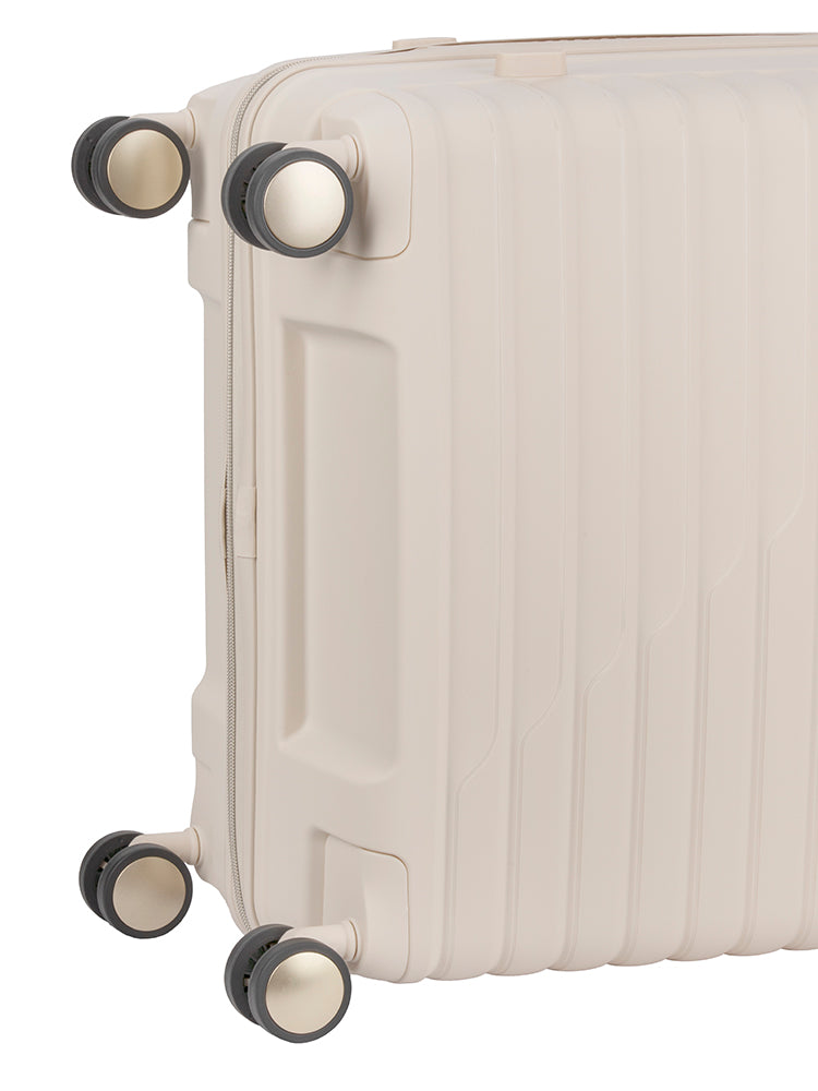 Cellini Allure Hardshell Large 4 Wheel Trolley Case | Off- White