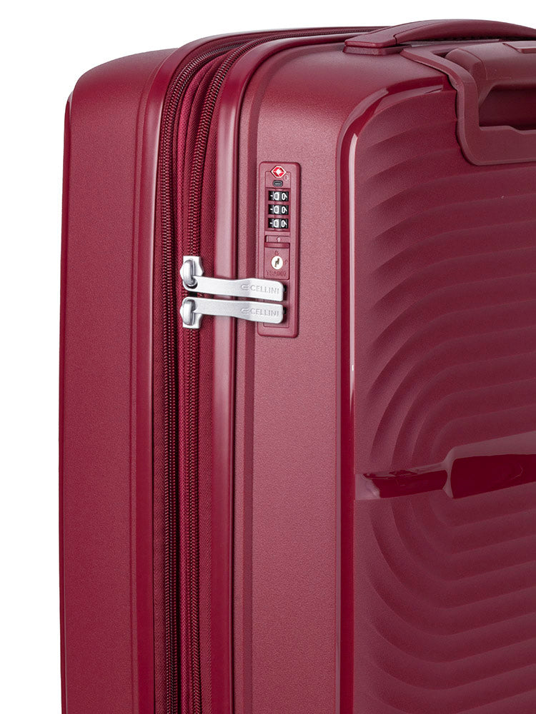 Cellini Sonic Carry On 4 Wheel Trolley | Burgundy