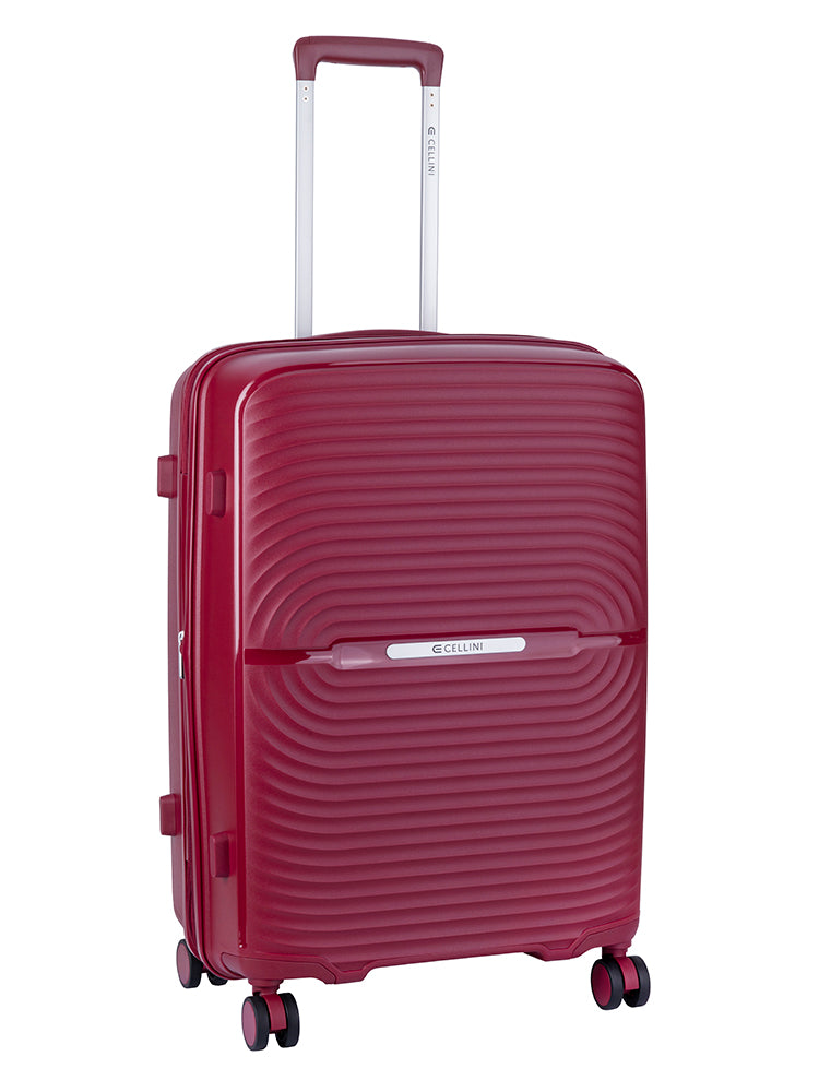 Cellini Sonic Medium 4 Wheel Trolley | Burgundy