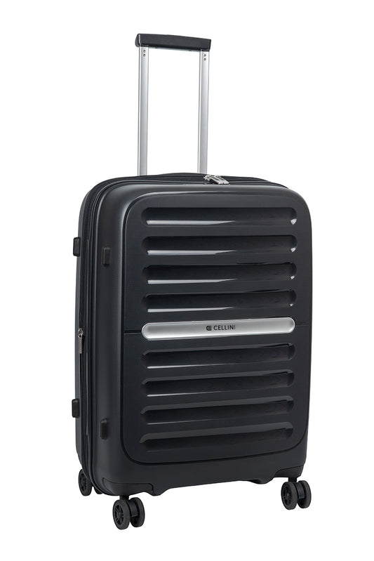 Cellini Nitro Medium 4 Wheel Trolley Case | Black