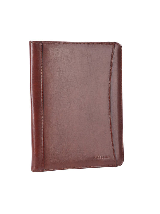 Cellini Agenda A4 Zip Around Folder Leather | Brown