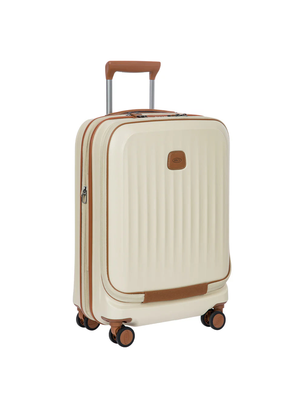 Bric's Taormina ultra-light cabin trolley with pocket | Cream