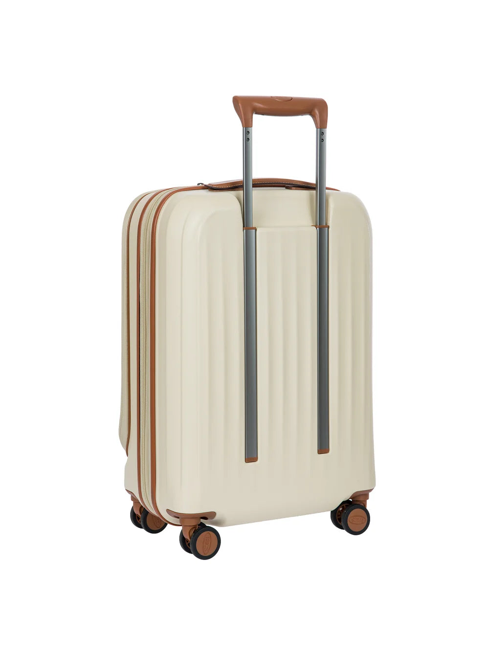 Bric's Taormina ultra-light cabin trolley with pocket | Cream