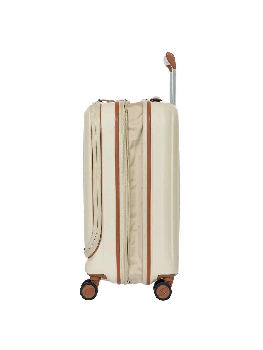 Bric's Taormina ultra-light cabin trolley with pocket | Cream
