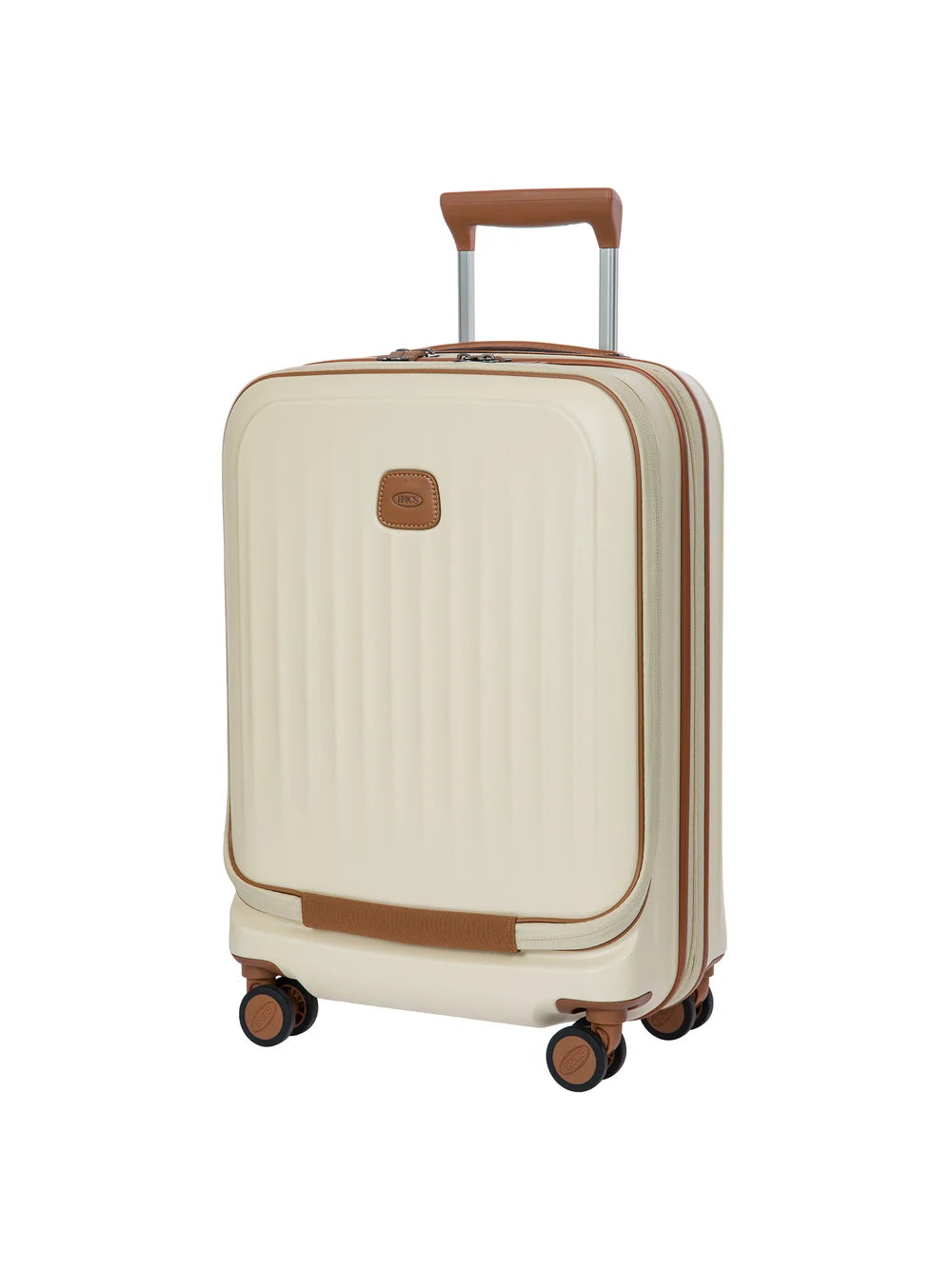 Bric's Taormina ultra-light cabin trolley with pocket | Cream