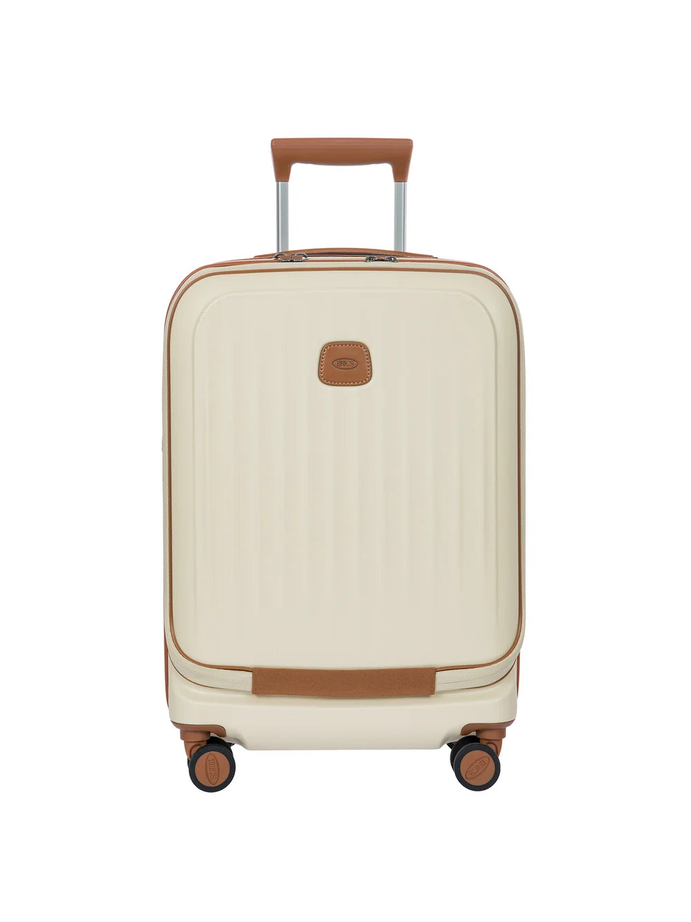 Bric's Taormina ultra-light cabin trolley with pocket | Cream