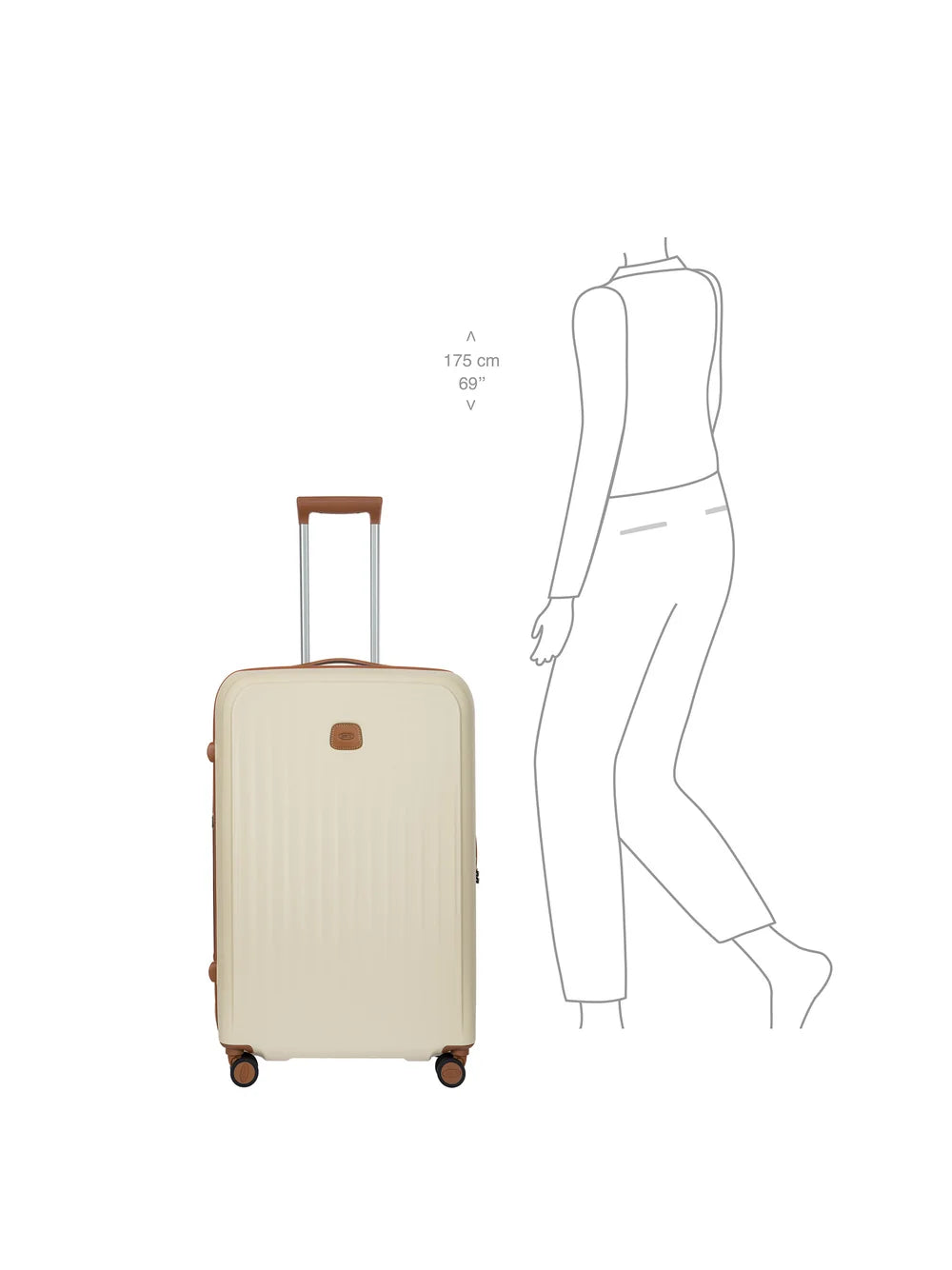 Bric's Taormina ultra-light large trolley | Cream