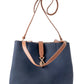 Cellini Elara Tote | Denim Blue & Tan