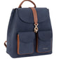 Cellini Elara Backpack | Denim Blue & Tan
