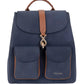 Cellini Elara Backpack | Denim Blue & Tan