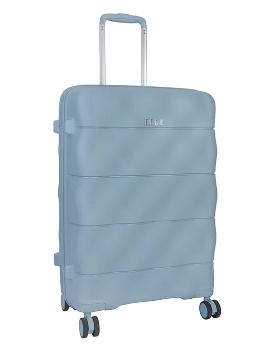 ELLE Medium 4 Wheel Trolley Case | Pastel Blue
