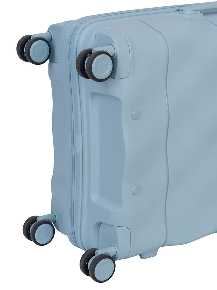 ELLE Medium 4 Wheel Trolley Case | Pastel Blue