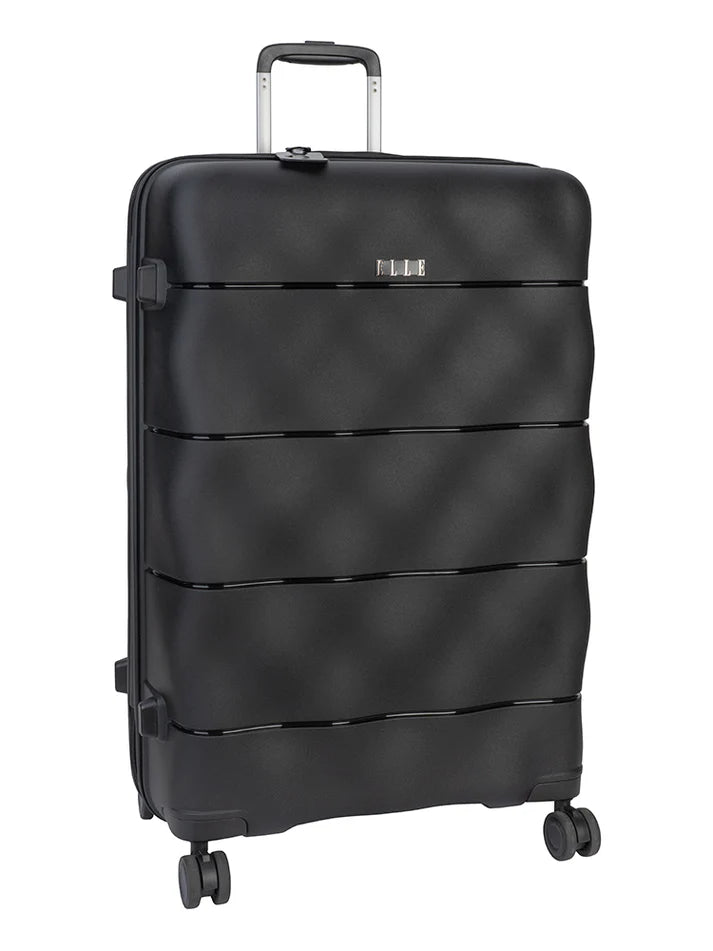 ELLE Large 4 Wheel Trolley Case | Black