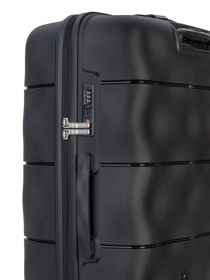 ELLE Large 4 Wheel Trolley Case | Black