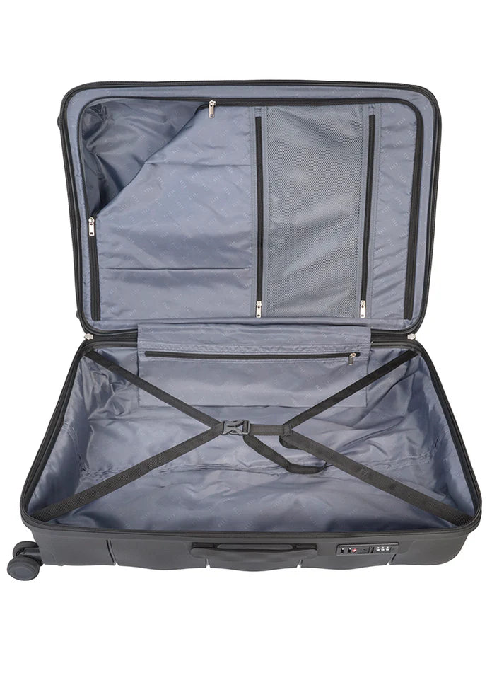 ELLE Large 4 Wheel Trolley Case | Black