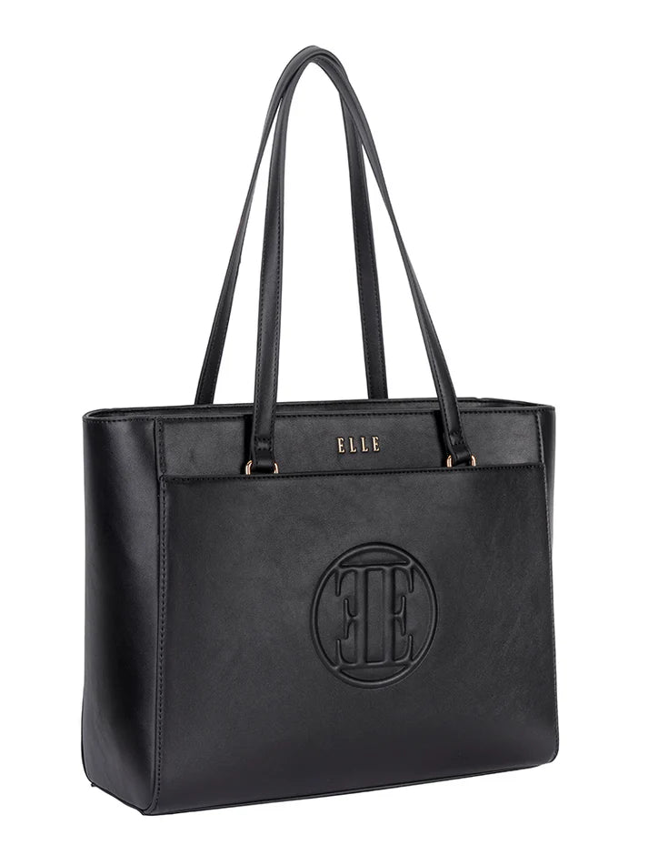 ELLE Embossed Tote | Black