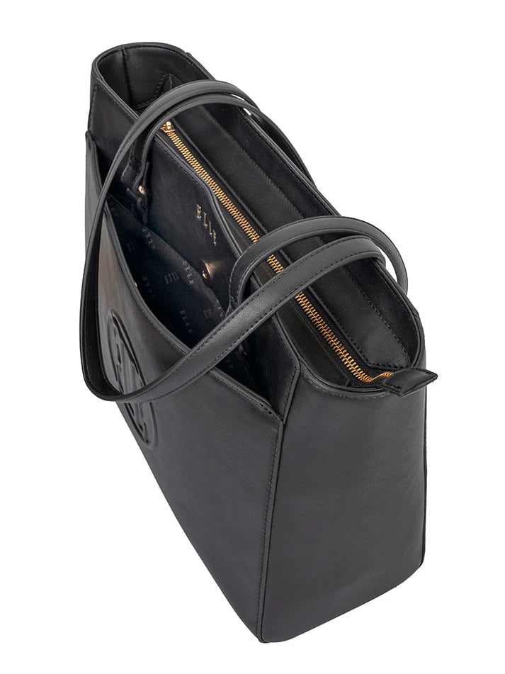 ELLE Embossed Tote | Black