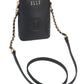 ELLE Embossed Phone Sling | Black