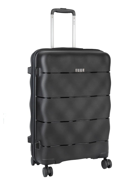 ELLE Medium 4 Wheel Trolley Case | Black