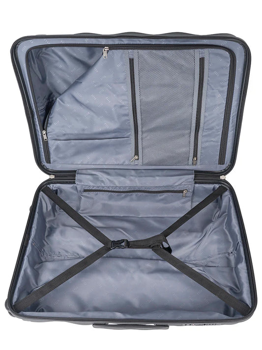 ELLE Medium 4 Wheel Trolley Case | Black