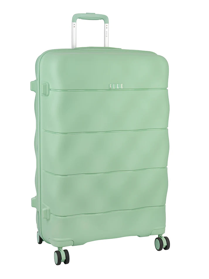 ELLE Large 4 Wheel Trolley Case | Mint Green