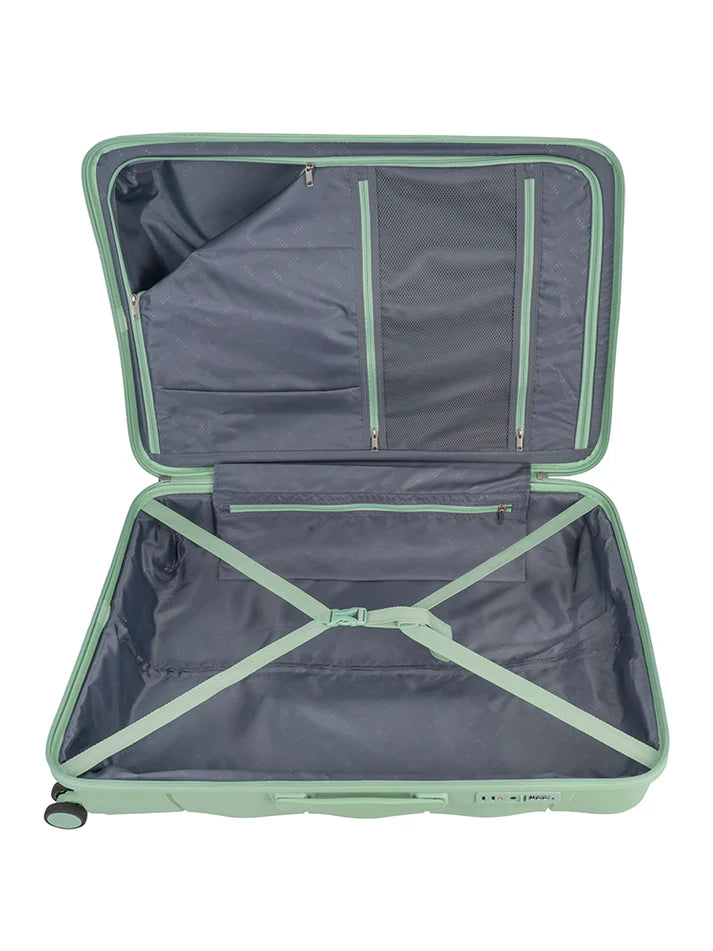 ELLE Large 4 Wheel Trolley Case | Mint Green