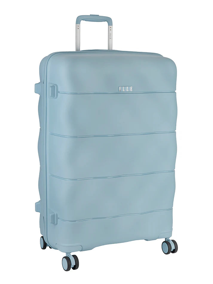 ELLE Large 4 Wheel Trolley Case | Pastel Blue