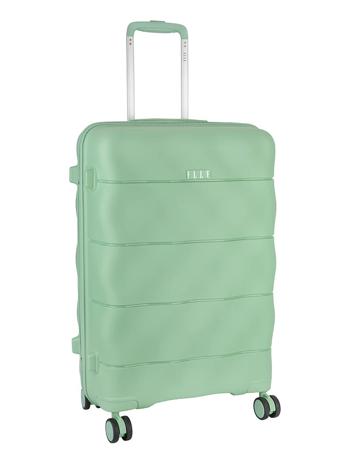 ELLE Medium 4 Wheel Trolley Case | Mint Green