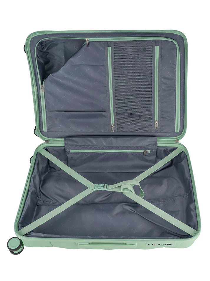 ELLE Medium 4 Wheel Trolley Case | Mint Green