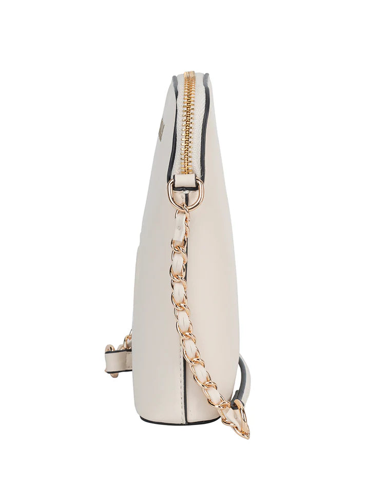 ELLE Embossed Phone Sling | Off-White