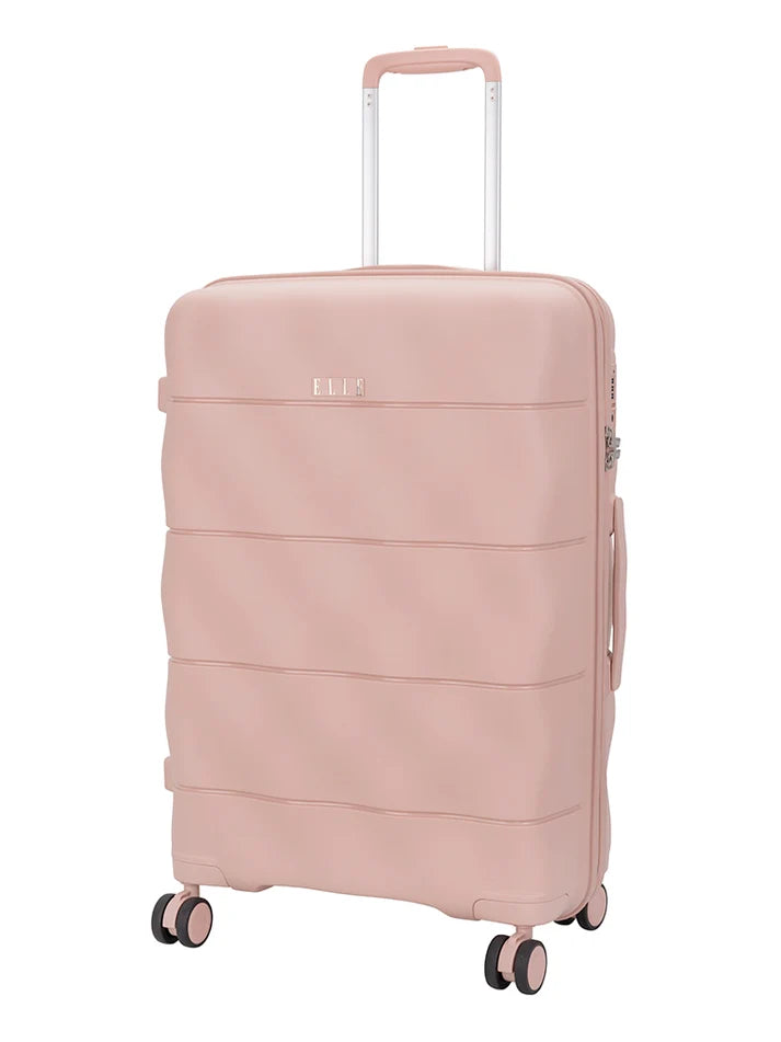 ELLE Medium 4 Wheel Trolley Case | Dusty Pink